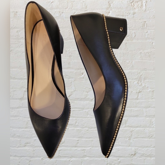 COACH Willa Pump Leather Shoes Black Size 9 FG4610 - Picture 1 of 12